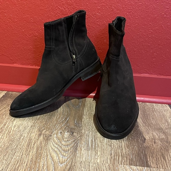 Suede Zip Boots - Picture 3 of 7